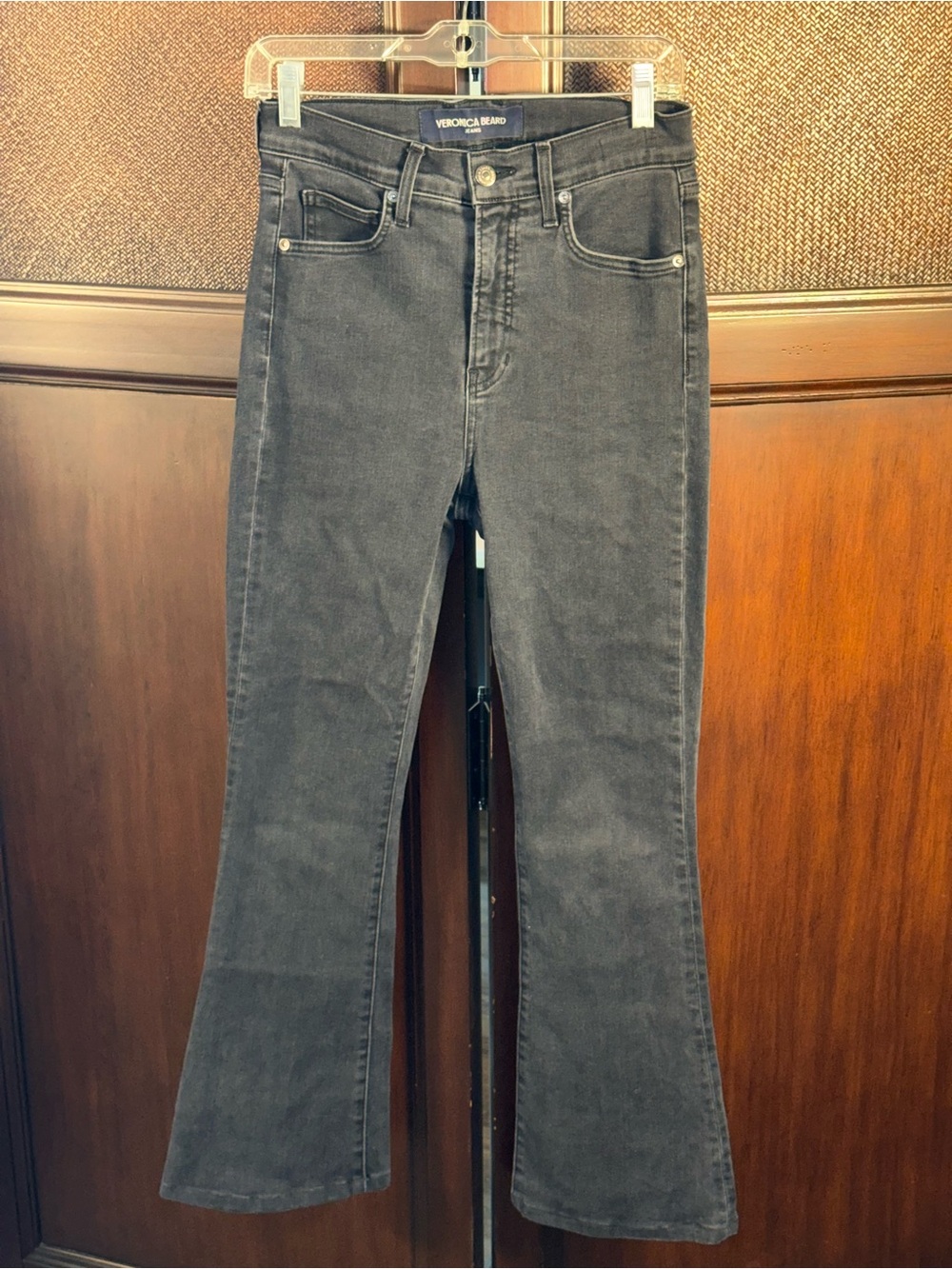 Veronica Beard Dark Gray Flare Jeans